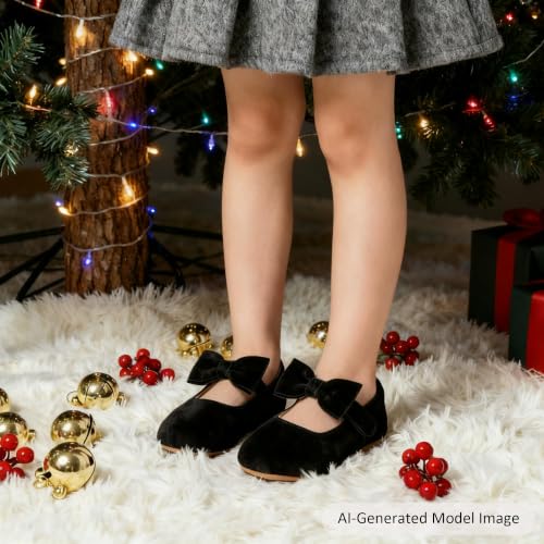 Image of Felix & Flora Toddler Flower Girl Dress Shoes - Girl Ballet Flats Party School Shoes Wedding