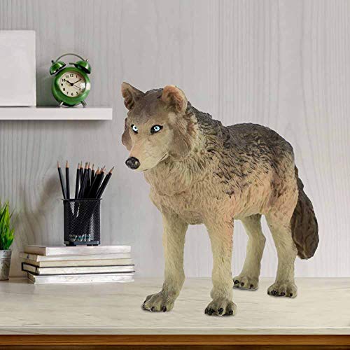 Wolf figur spielzeug, simulation wildlife tier modell spielzeug zootiere modell action wolf figuren umweltfreundlich kunststoff mini dekoration für kinder bildung collectibles – Bild 5