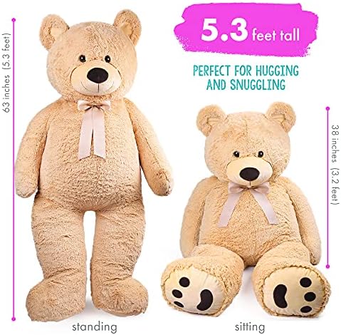 5 feet teddy bear with cap