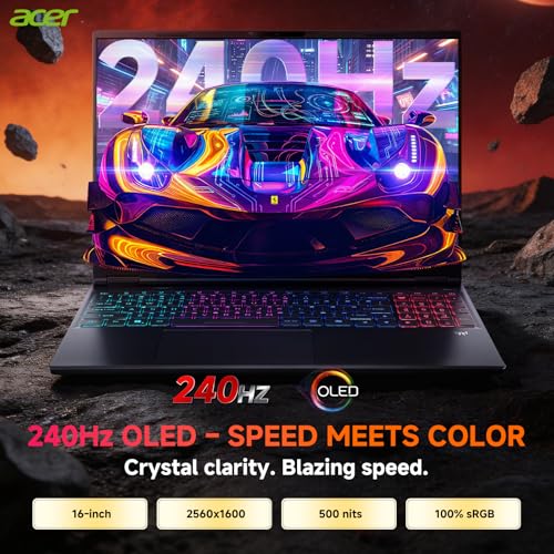 Image of Acer Predator Helios Neo 16S AI Gaming Laptop, Intel Core Ultra 9 275HX Up to 13 NPU Tops, RTX 5070Ti, 32 GB DDR5, 1 TB SSD, 16 inch 240Hz OLED, Win11 Pro, W /RECOLX AI Voice Recorder, REDRAGON Accessories