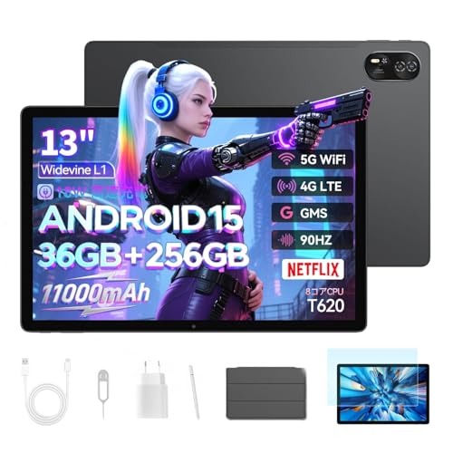 Blackview MEGA 8 �^�u���b�g 13�C���`Android 15 36GB+256GB+2TB TF�g�� T620 8�R�ACPU 4G LTE�ʘb+GPS+GMS+5G WiFi+BT5.0 ���f�� 13MP/50MP�J���� 11000mAh+