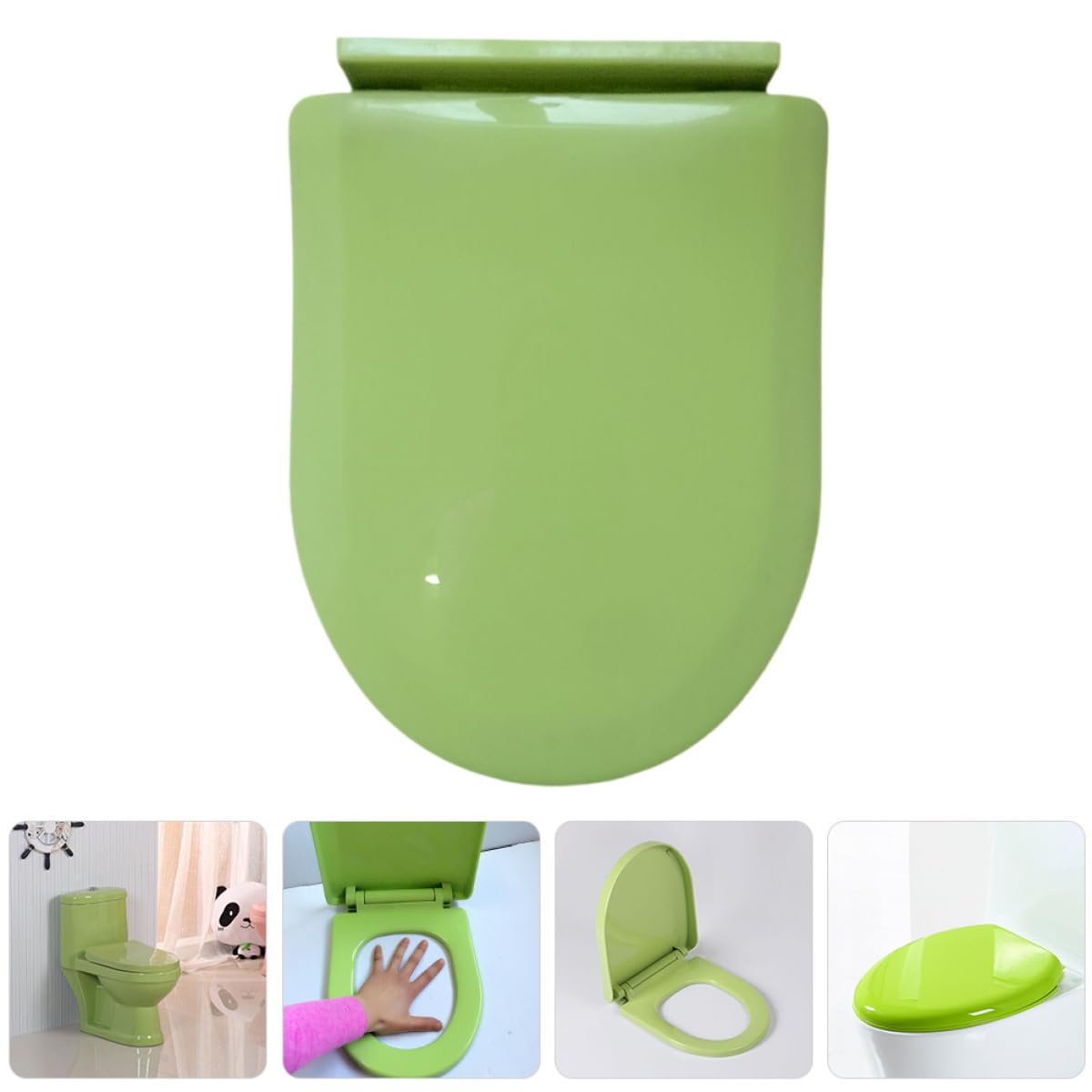 Toyvian Asiento de Inodoro de Entrenamiento para Niños Pequeños Color Verde Claro, Fácil de Instalar, Material Pp, Diseño Sanitario Adecuado Entrenamiento de Orinal en Casa
