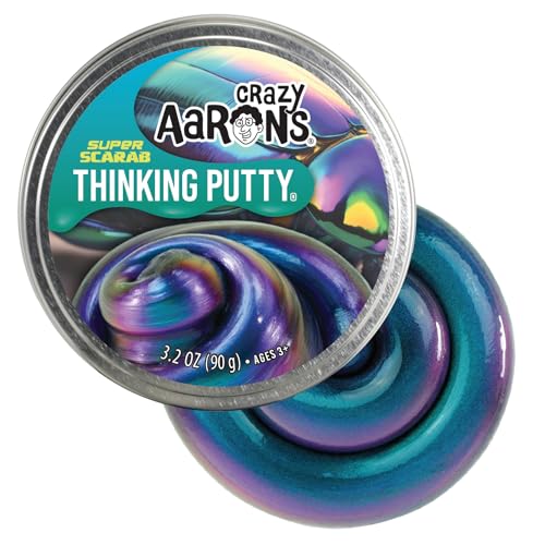 Product Image of the Crazy Aaron's Thinking Putty - Super Scarab - Multi-Color Sensory Putty for Kids...