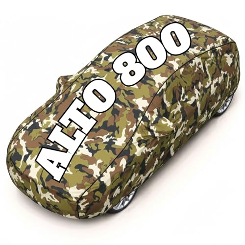 Image of Superior Grade Quality Alto 800 Cover (All Variants) Car Body Cover - 100% Waterproof Custom Fit with Mirror Pockets | Triple-Stitched Elastic Design, Heat Reflective, Anti-Dust, All-Weather