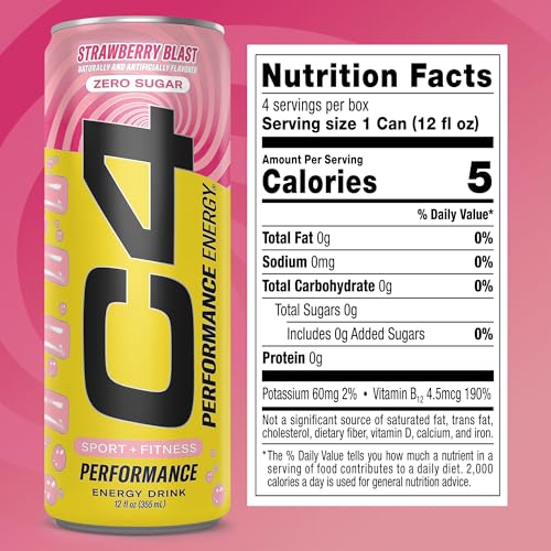 Image of C4 Performance Energy Carbonated 12oz 4pk Strawberry Blast