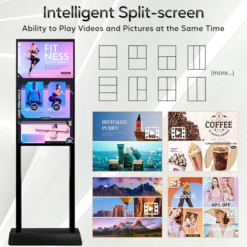 Image of 43 Inch Floor Standing Digital Signage 1080 x 1920P Android 14 OS Touchscreen Interactive Kiosk Advertising Display Digital Menu Board for Restaurants /Stores