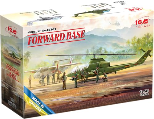 ICM ICM48303 Maquette Kit 1/48 Forward Base AH-1G Cobra et OV-10A Bronco