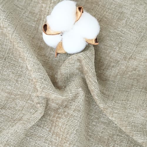Image of CaliTime Pack of 2 Cozy Standard Pillow Shams Cases for Bed Bedding Decoration Solid Dyed Soft Chenille 20 X 26 Inches Light Taupe