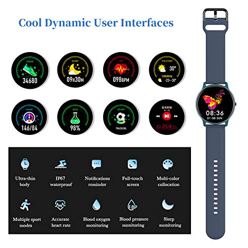 OWSOO LW02 pulseira inteligente relógio esportivo de 1,4 polegadas TFT tela BT4.2 rastreador de apti