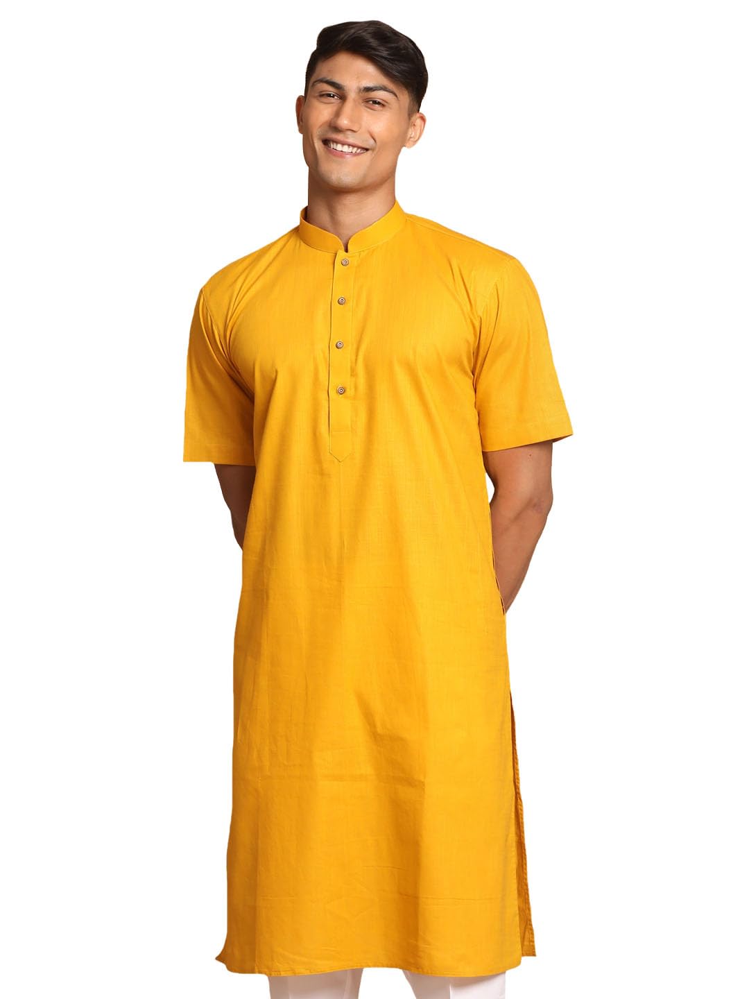 vastramay Men's Cotton Linen Kurta-picture-18
