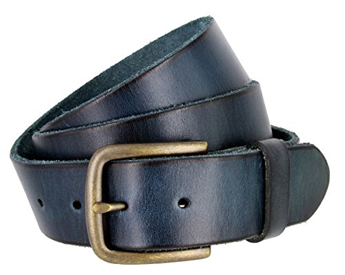Men's Casual Jeans Belt made with Vintage Full Grain Leather 1-1/2" = 38mm wide2