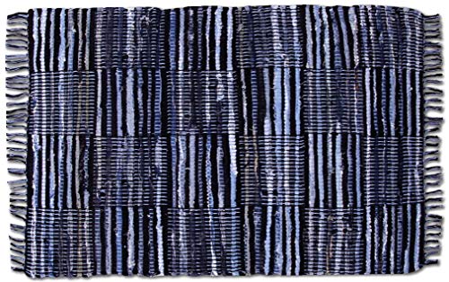 Bestlivings Alfombra De Retales Redonda, 120 X 180 Cm, De Algodón Tejido A Mano En Tela Vaquera, Muchas Variaciones Bestlivings Alfombra De Retales Redonda, 120 X 180 Cm, De Algodón Tejido A Mano En Tela Vaquera, Muchas Variaciones