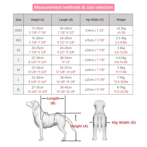 Hunderollstuhl, Hunderollstuhl für kleine Hunde, 4-Rad-Gehhilfe mit Bauchgurt und Beinstütze, Welpen- und Hundehilfe für Haustiere