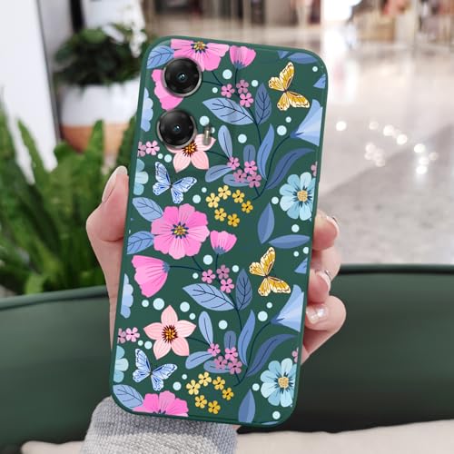Coque Moto G Stylus 5G 2024 fleur verte en silicone fin chic