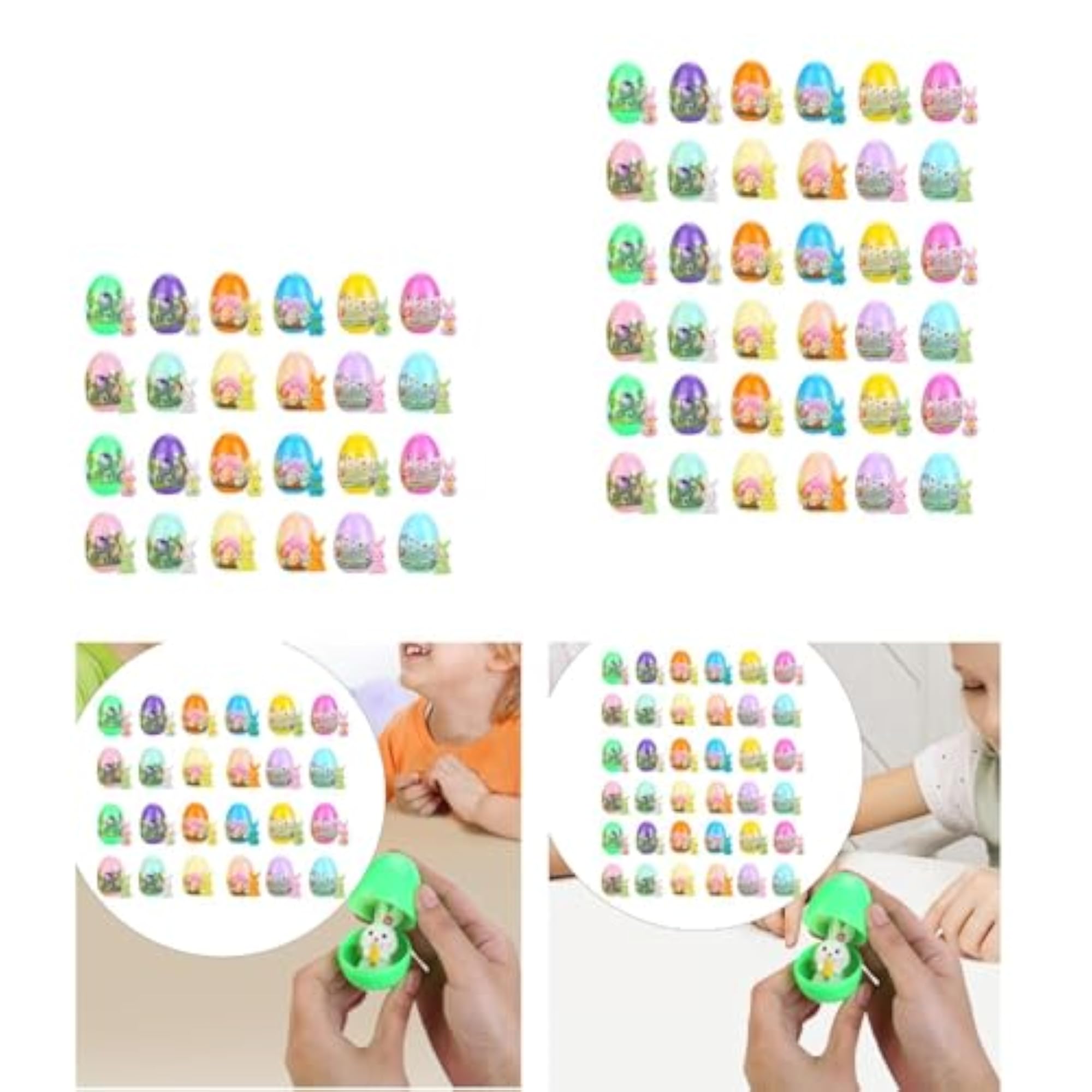 Prefilled Easter Eggs with Bunnies Inside for Classroom