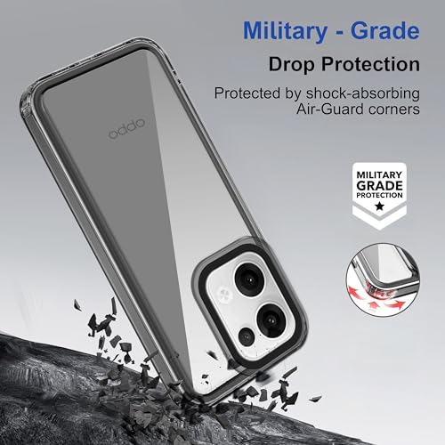 Image of Zapcase Back Case Cover for Oppo Reno 13 5G | Compatible for Oppo Reno 13 5G Back Cover | Case Cover with Camera Protection | (TPU + PC | Translucent Black)