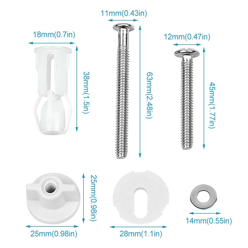 Parthan 2 works Toilet Seat Fittings Kit, Toilet Seat Screws - Image 2