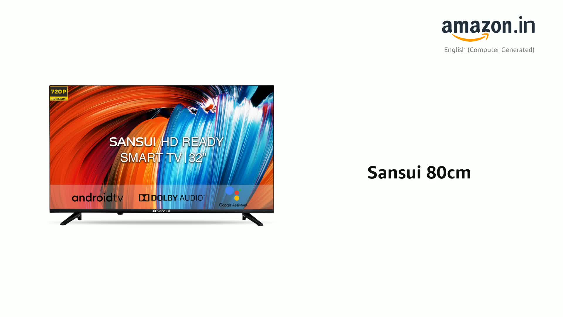 Sansui 80cm (32 inches) HD Ready Certified Android LED TV