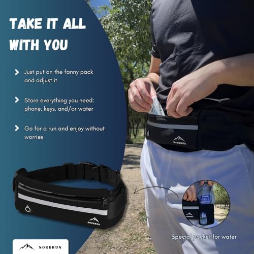 Adjustable and Waterproof Running Belt Suitable for All Phones | Running Belts for Women and Men | Phone Holder for Running | Sporty Waist Bag