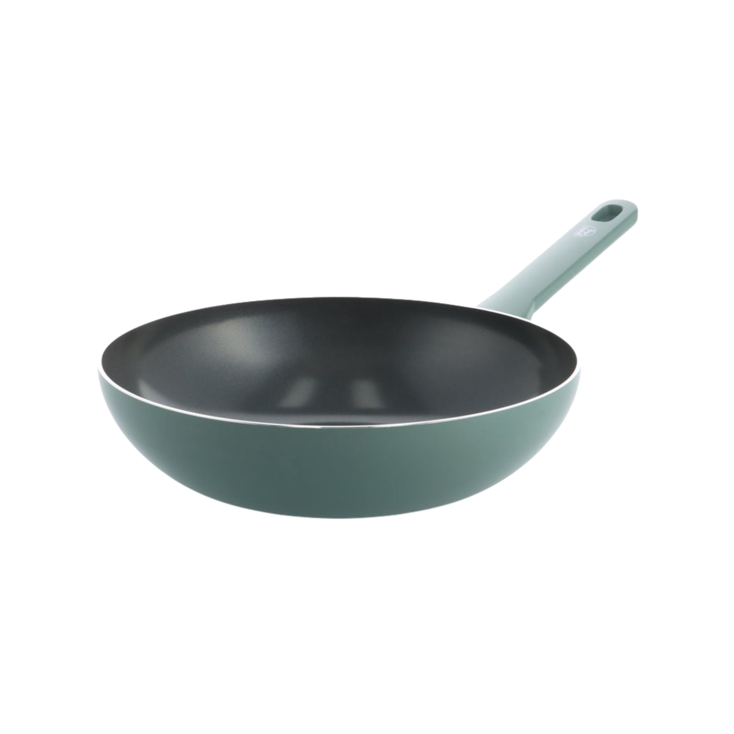 GreenChef Tones Wok con Rivestimento Ceramico Antiaderente, 28 cm, Compatibile Induzione, Senza PFAS, Adatto Forno 200 °C, Lavabile Lavastoviglie, Blu Fumo