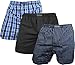 Produktbild normani 3er Pack Herren Boxershorts aus 100% Baumwolle - Unterhosen im Mix für Männer Farbe Blau/Schwarz Größe XL