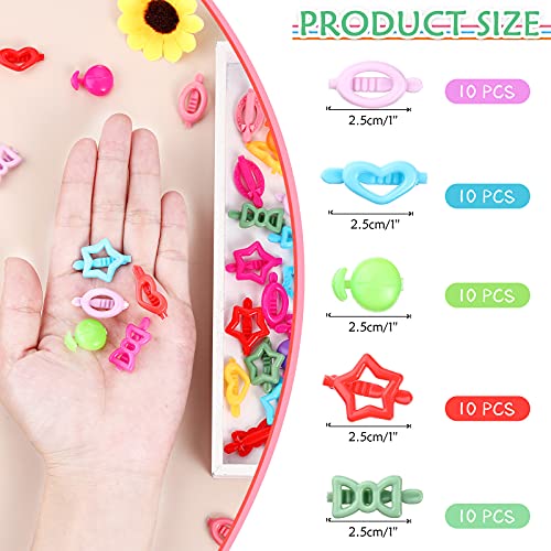 Pinzas para cabello niñas 50 piezas color clásico miniatura 2