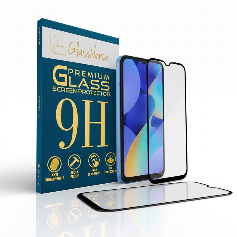 Image of GlassVerse 9H Gorilla Tempered Glass for Tecno Spark 10 | HD Clarity Screen Protector, Ultra Strong 9H Protection, Edge to Edge, Case Friendly, Hassle-less Installation Kit Included. (Pack of 2)