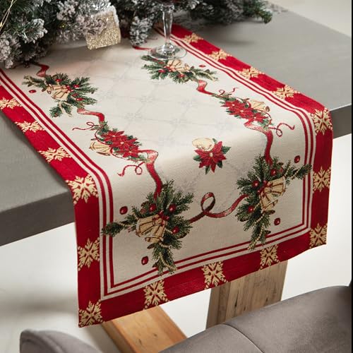 Home of Christmas Gobelin Tischläufer für Weihnachten und Neujahr...