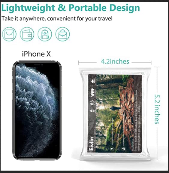 Rain Ponchos, Emergency Disposable Rain Poncho with Drawstring Hood&Waterproof Plastic for Adults&Teens2