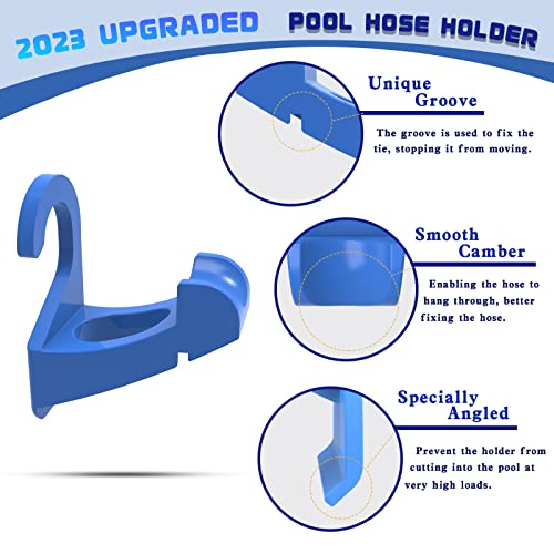 2 Stück Pool Schlauchhalterung, Schwimmbad Rohrhalterung, für Rohre von 26 mm bis 38 mm, passend für Intex-Pools und Bestway – Bild 4