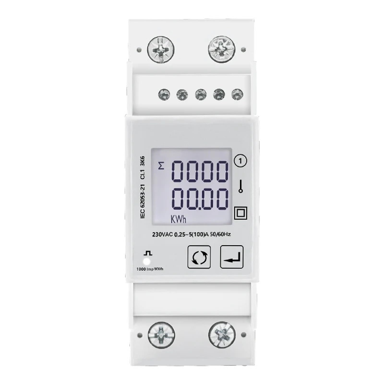 Compteur d'énergie monophasé 100 A grand écran multifonction rétroéclairé - 5