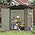 Devoko Outdoor Storage Shed 6 x 4 FT Lockable Metal Garden Shed Steel Anti-Corrosion Storage House with Double Lockable Door for Backyard Outdoor Patio (Brown)