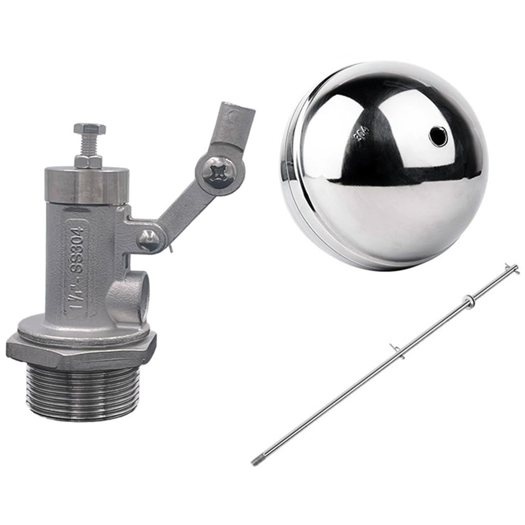 1 Válvula De Flotador De Tapa Ajustable Doble De Acero Inoxidable 304 De 1/2", 3/4", 1", 1-1/4", 1-1/2", 2", Válvula De Bola Flotante For Tanque De Agua(1")