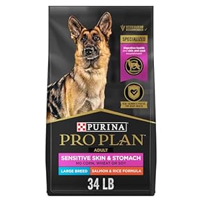 Purina Pro Plan Sensitive Skin &amp; Stomach Nourriture sèche pour chiens de grande race, saumon – Sac de 15,4 kg