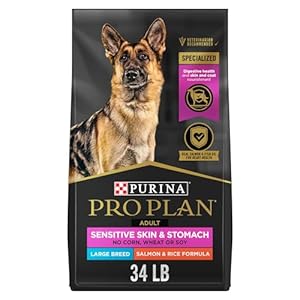 Purina Pro Plan Sensitive Skin & Stomach Large Breed Dry Dog Food, Salmon – 15.4 kg Bag