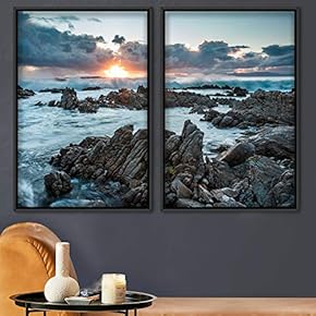 signwin 2 Piece Framed Canvas Wall Art Sunset...