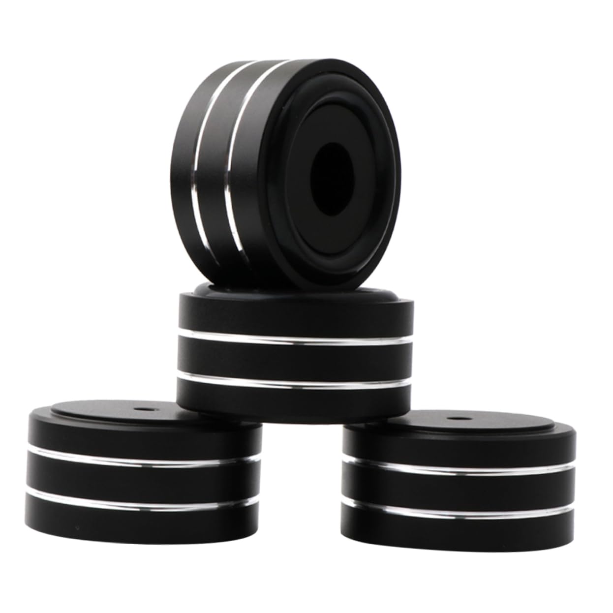 Generic 4pcs Non-Slip Speaker Isolation Feet Pads Amplifier Cushions with Rubber Rings for Enhanced Stability and Vibration Reduction Durable Design for Audio Equipment