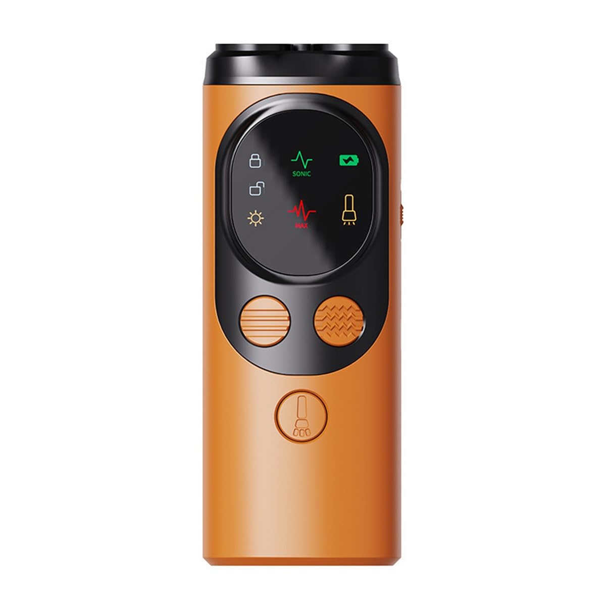 XAUCY Répulsif à ultrasons pour chien anti-aboiements - Appareil de dissuasion rechargeable haute puissance avec lampe de poche LED (orange)