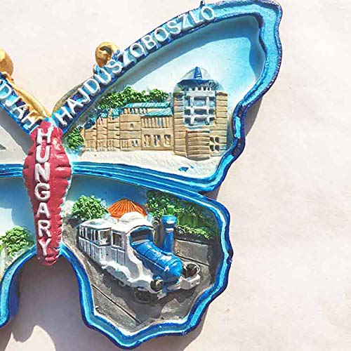 Imán de nevera 3D mariposa Hungría decorativo miniatura 7