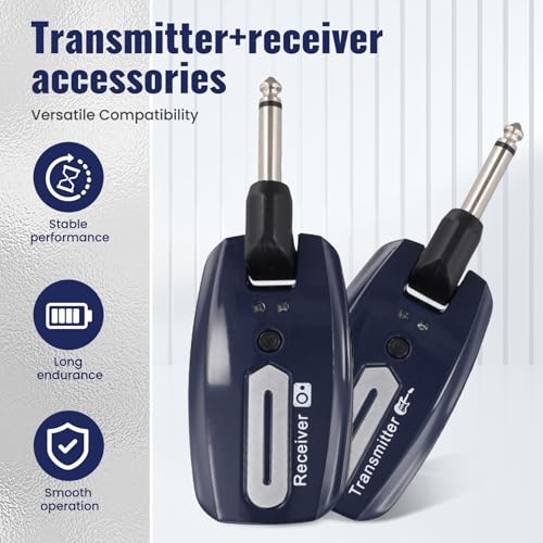 Sistema inalámbrico para guitarra USB recargable Sistema inalámbrico transmisor y receptor para guitarra eléctrica, A miniatura 2