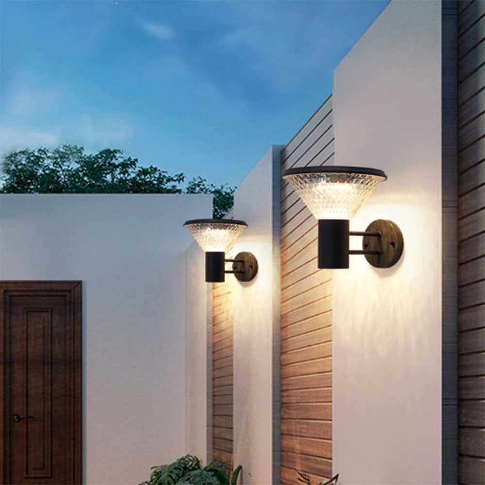 Außen LED Wandleuchte Solar Wandleuchte Superhell Außenwandleuchte Beleuchtung Villa Außenwandleuchte