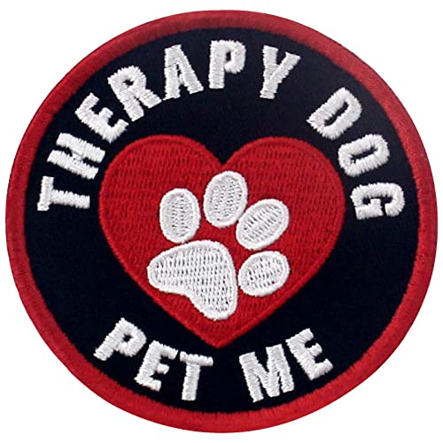 TailWag Planet Therapy Dog Pet Me Emotional Support Service Dog Morale Tactical Patch Embroidered...