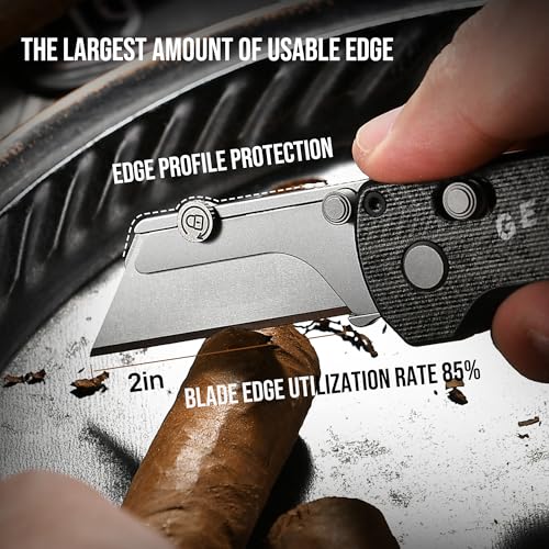 Image of OKNIFE U1 Pro Multitool Folding Utility Knife with Folding Screwdriver, Quick Change Blade, Rail Lock & Pocket Clip for Men Women (Route 66 (Black))