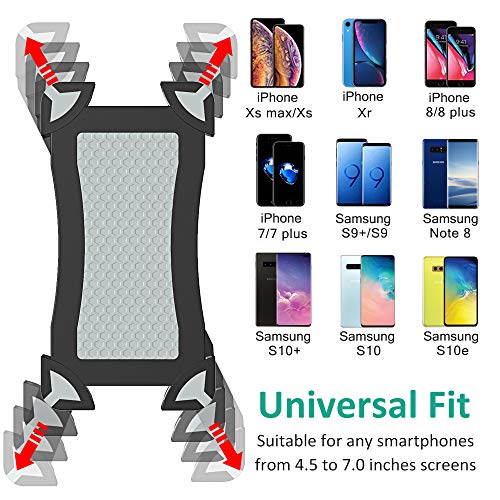 Bike Phone Mount, TEUMI Anti-Shake Bicycle Motorcycle Phone Holder 360° Rotation Universal Cradle Clamp Compatible with iPhone 11/11 Pro Max/XR/X/8/7, Samsung Galaxy Note 10 Plus/S20/S20 Ultra/S10