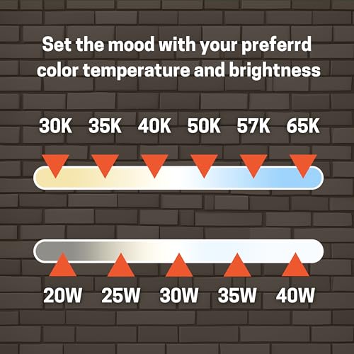 Tira LED lineal 4ft 40W con batería de emergencia 4 unidades miniatura 4