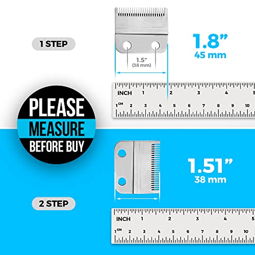 Professional Set Of 12 Semi-Metal Black Clipper Guards, Compatible With Most Wahl Clippers And Ranging From 1/16" To 1", Along With Left And Right Ear Combs Included #TOP2