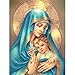 HAOTTP Kit Pittura Diamante Decorazione Domestica Fai da Te 5D Cristallo Religioso Madonna e Bambino Punto Croce Ricamo Decorativo per la casa Diamond Painting 40X50Cm