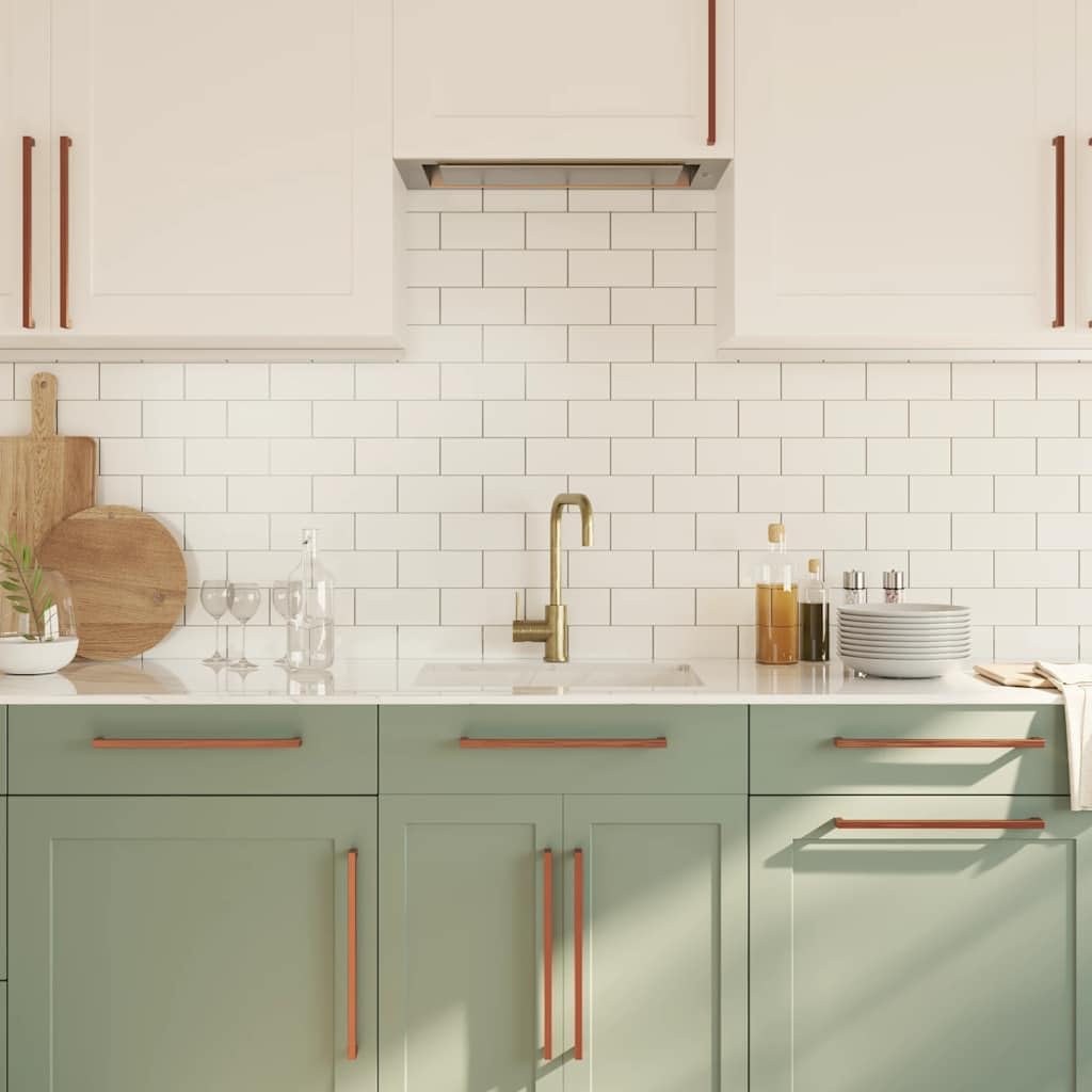 Tiradores para muebles, 10 unidades, bronce, 320 mm de distancia, acero inoxidable, para armario, cajón, aparador, cocina, baño, pasillo, armario