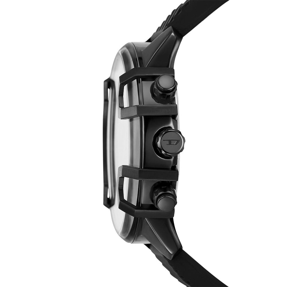 Diesel męski zegarek Griffed, kwarcowy mechanizm chronografu z silikonowym paskiem
