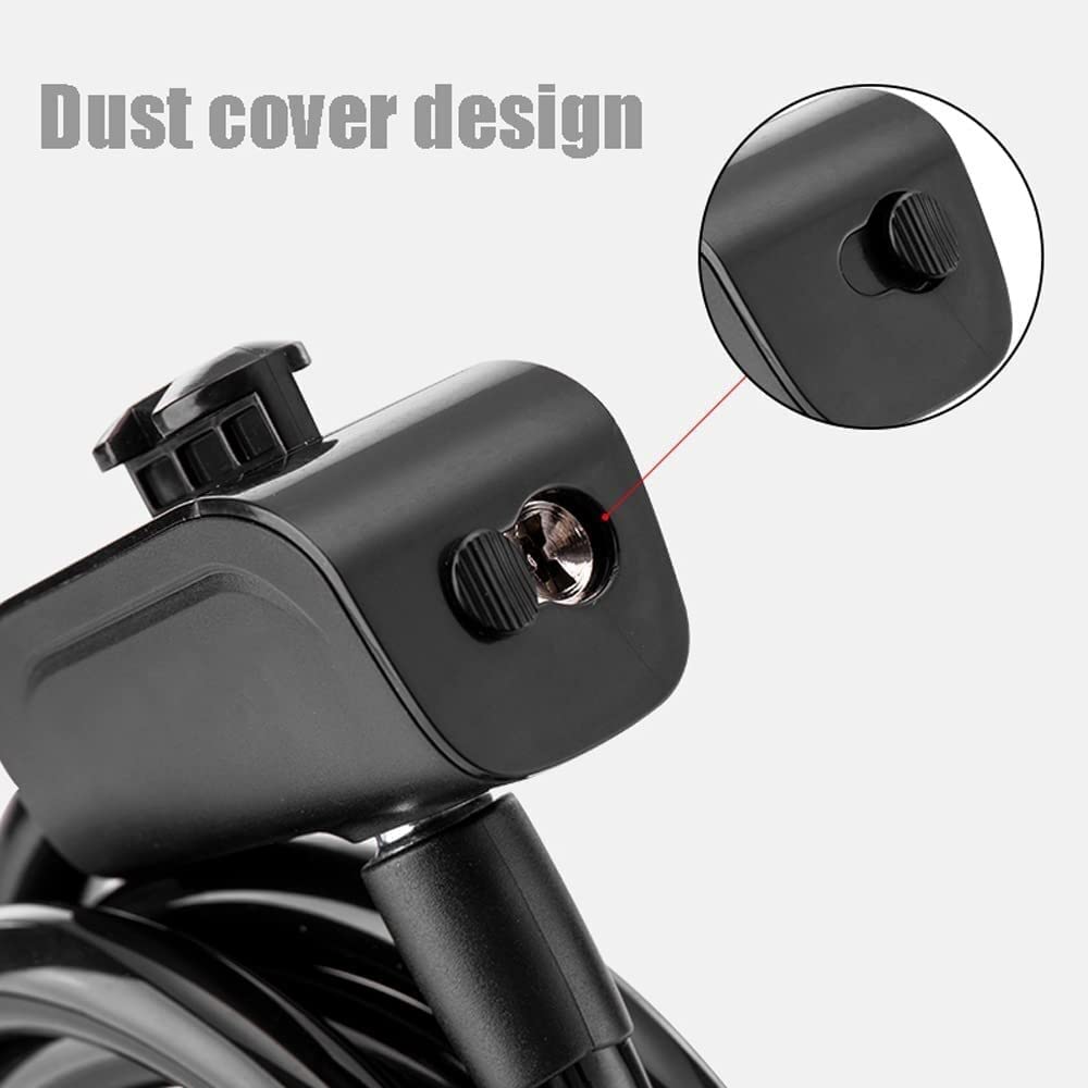 Candado para Bicicleta con Cubierta Antipolvo, núcleo de Bronce, Cable de Acero antirrobo, candado automático para Bicicleta de montaña, Motocicleta, candado antirrobo para Scooter